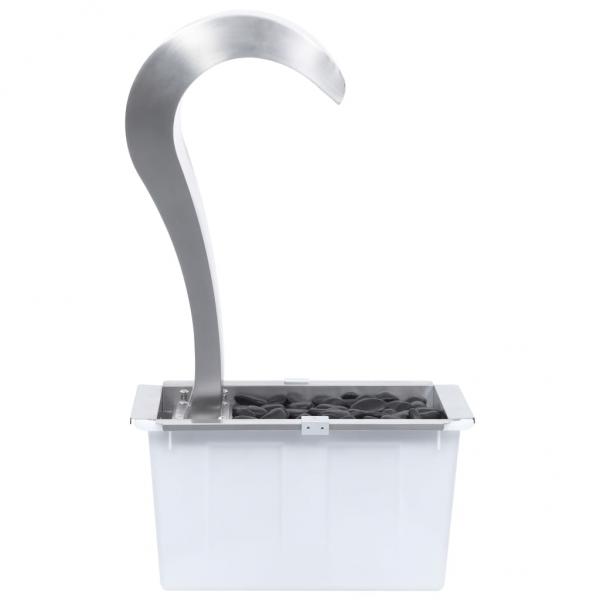 Garten-Wasserfall Silbern 52,4x34,2x82 cm Edelstahl