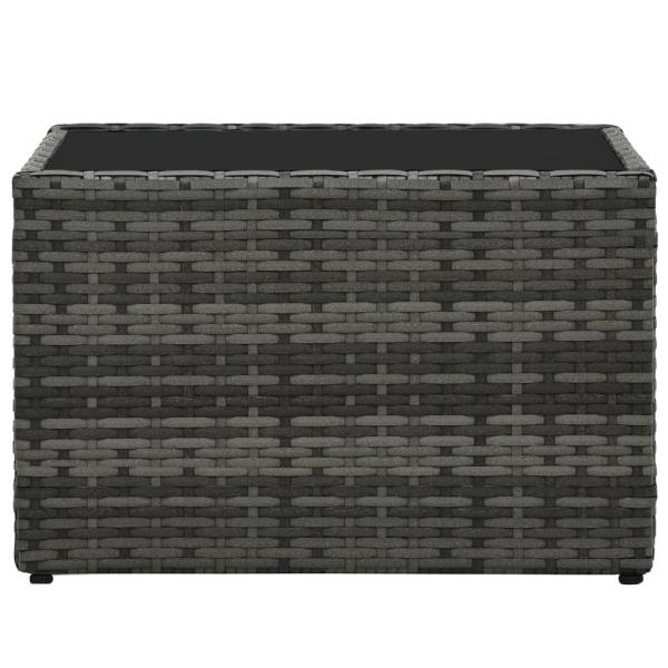 ARDEBO.de - 5-tlg. Garten-Sofagarnitur mit Auflagen Poly Rattan Grau