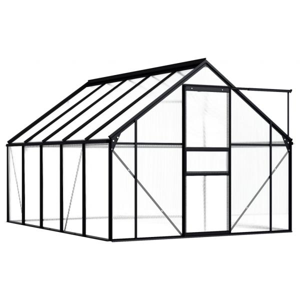 ARDEBO.de - Gewächshaus Anthrazit Aluminium 5,89 m²