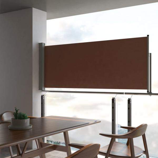 ARDEBO.de - Ausziehbare Seitenmarkise 100x300 cm Braun 