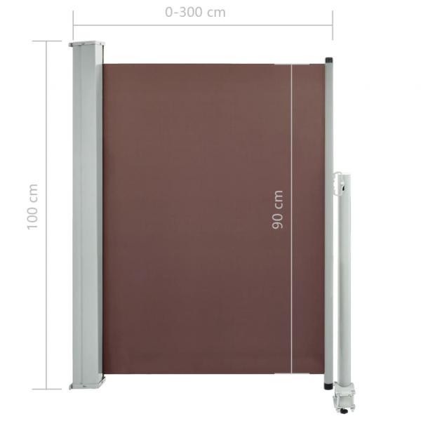 Ausziehbare Seitenmarkise 100x300 cm Braun 