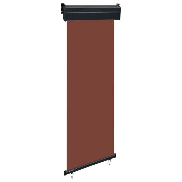 ARDEBO.de - Balkon-Seitenmarkise 65x250 cm Braun