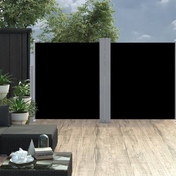 ARDEBO.de - Ausziehbare Seitenmarkise Schwarz 140 x 600 cm
