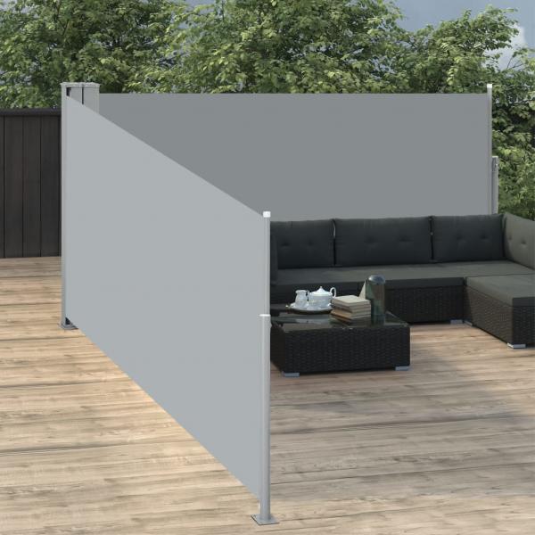 Ausziehbare Seitenmarkise Anthrazit 100 x 1000 cm
