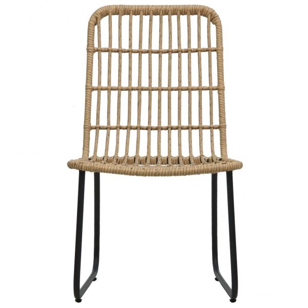 ARDEBO.de - Gartenstühle 2 Stk. Poly Rattan Eiche