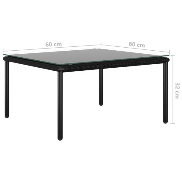 5-tlg. Garten-Lounge-Set mit Auflagen Schwarz PVC 