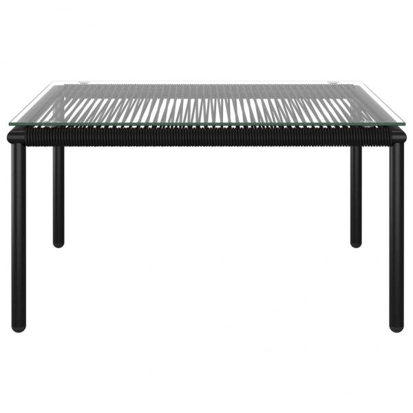 6-tlg. Garten-Lounge-Set mit Auflagen Schwarz PVC 