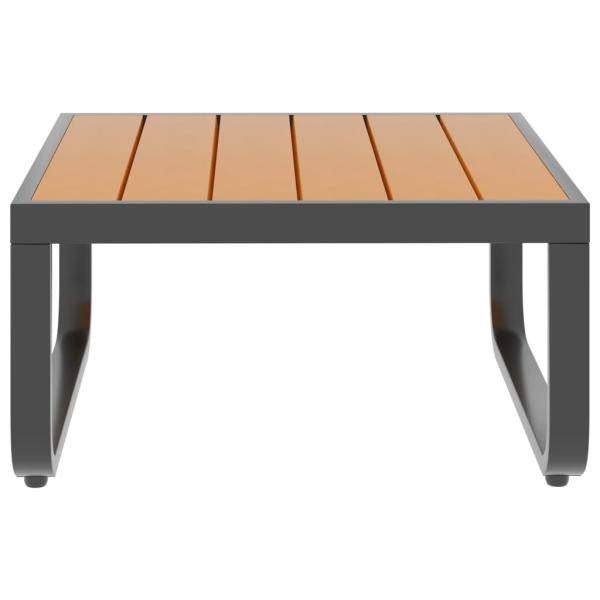 ARDEBO.de - 4-tlg. Garten-Ecksofa-Set mit Auflagen Aluminium und WPC