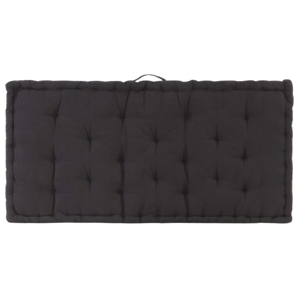Palettenkissen Baumwolle 120×80×10 cm Schwarz