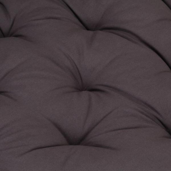 Palettenkissen Baumwolle 120×80×10 cm Anthrazit