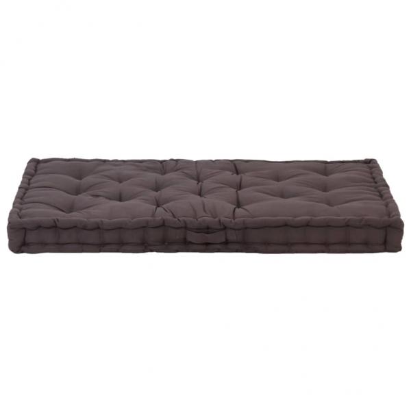 Palettenkissen Baumwolle 120×80×10 cm Anthrazit