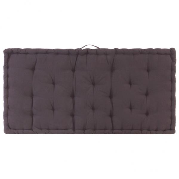 Palettenkissen Baumwolle 120×80×10 cm Anthrazit