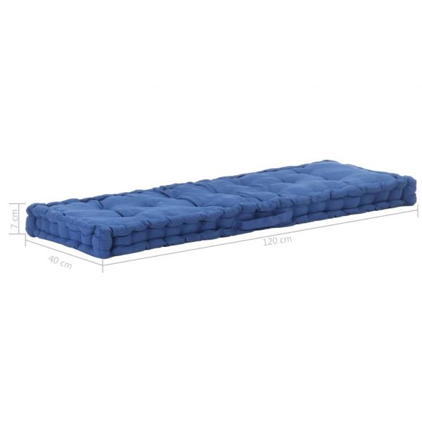 Palettenkissen Baumwolle 120×40×7 cm Hellblau