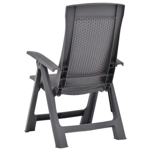 ARDEBO.de - Verstellbare Gartenstühle 2 Stk. Kunststoff Moccafarben