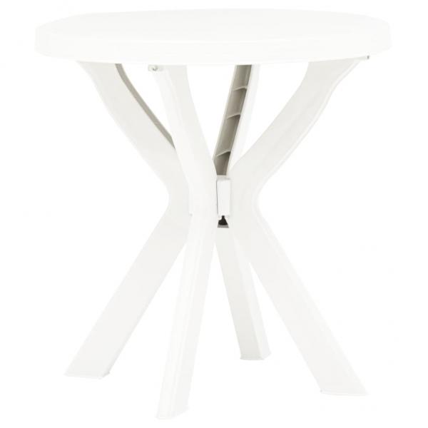 ARDEBO.de - Bistrotisch Weiß Ø70 cm Kunststoff