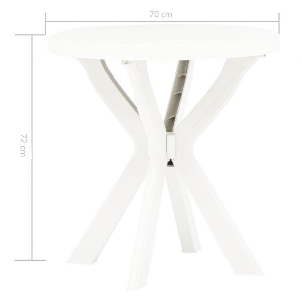 Bistrotisch Weiß Ø70 cm Kunststoff