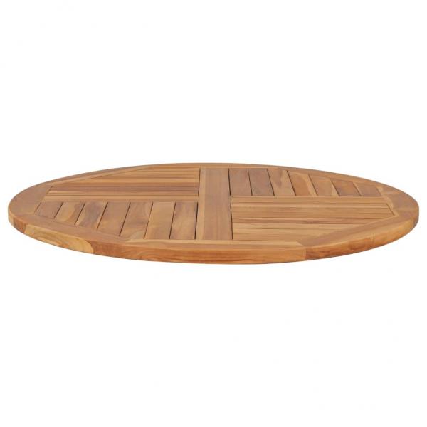 Tischplatte Massivholz Teak Rund 2,5 cm 90 cm