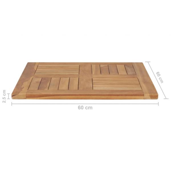 ARDEBO.de - Tischplatte Massivholz Teak 60×60×2,5 cm