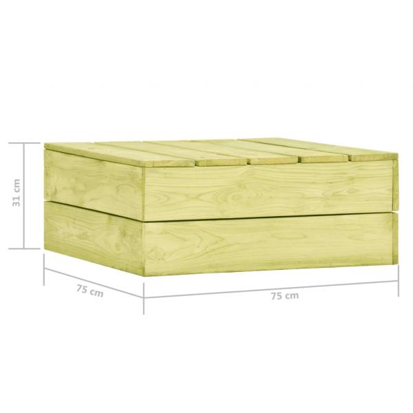 Gartentisch 75x75x31 cm Kiefernholz Imprägniert