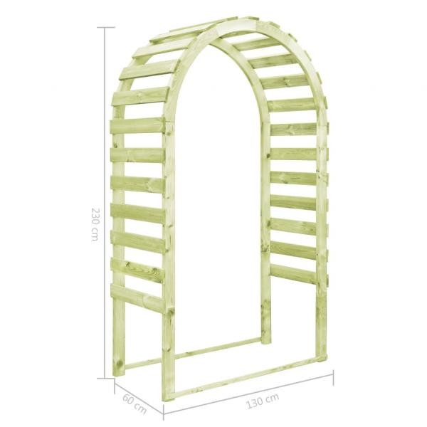 Gartenpergola 130×60×230 cm Kiefernholz Imprägniert