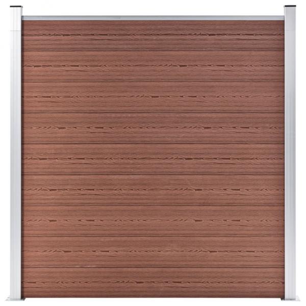 ARDEBO.de - Gartenzaun WPC 180×186 cm Braun