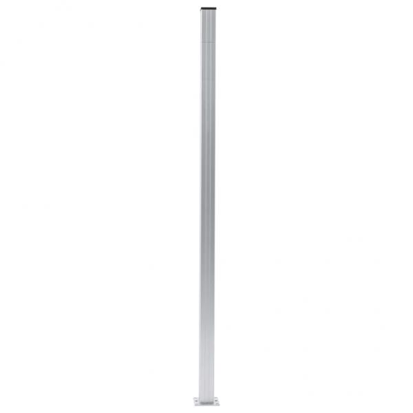 ARDEBO.de - Zaunpfosten 3 Stk. Aluminium 185 cm