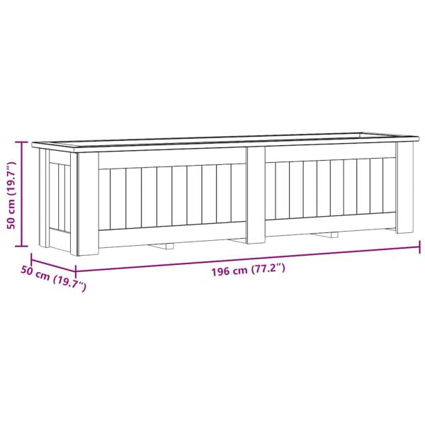 Hochbeet 196 x 50 x 50 cm Kiefernholz Imprägniert 