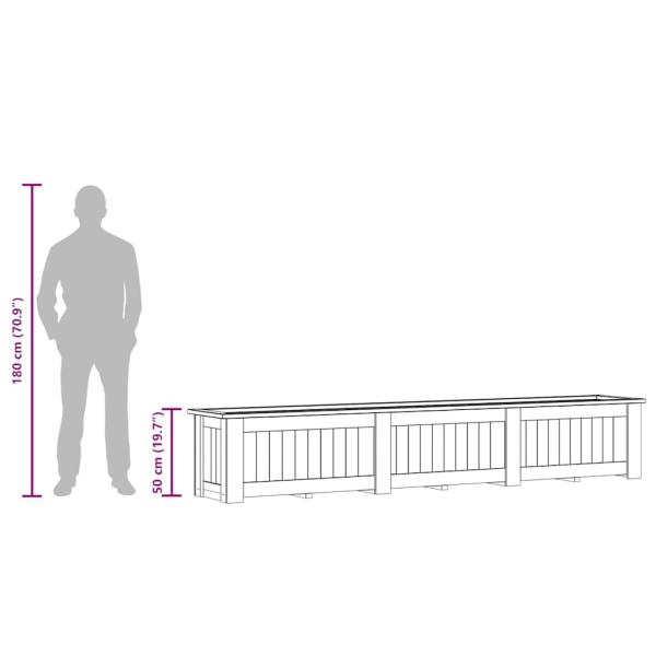 Hochbeet 291 x 50 x 50 cm Kiefernholz Imprägniert 