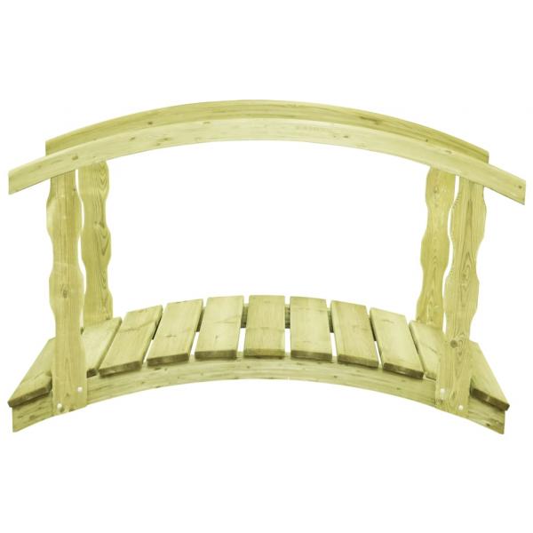 ARDEBO.de - Gartenbrücke mit Geländer 170×74×105 cm Kiefernholz Imprägniert