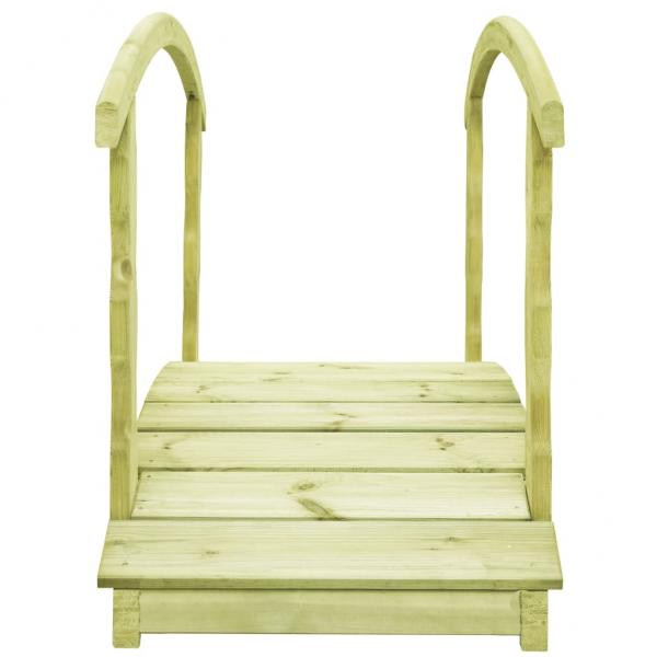 Gartenbrücke mit Geländer 170×74×105 cm Kiefernholz Imprägniert
