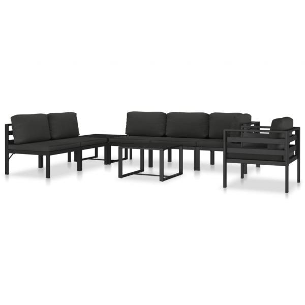 Modular-Sofa-Eckteil 1 Stk. mit Kissen Aluminium Anthrazit