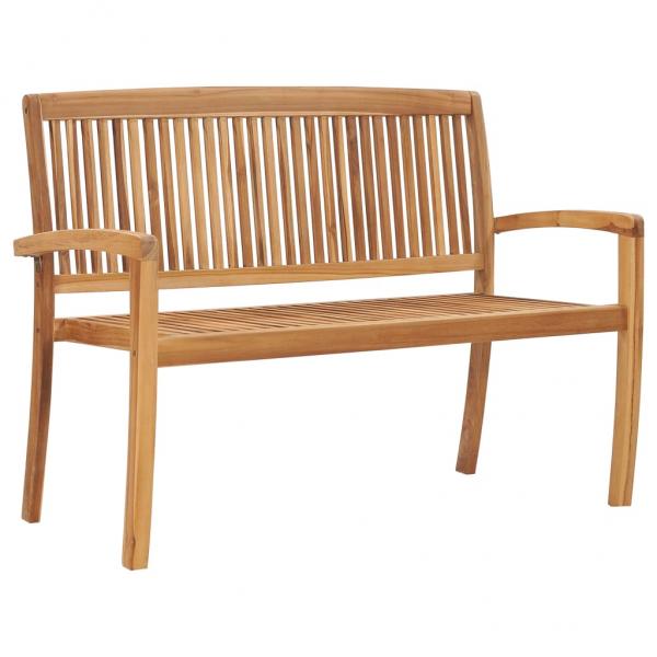 ARDEBO.de - Gartenbank 2-Sitzer Stapelbar 128,5 cm Massivholz Teak