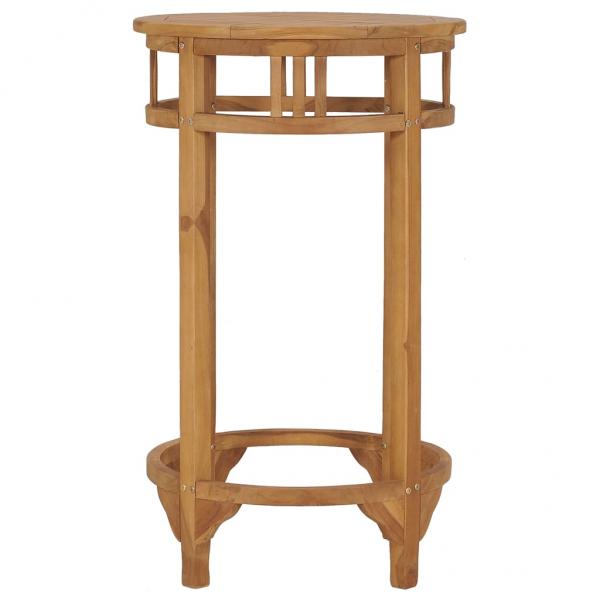 Bartisch Ø 60 cm Massivholz Teak