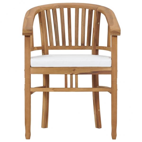 ARDEBO.de - Gartenstühle mit Kissen 2 Stk. Teak Massivholz
