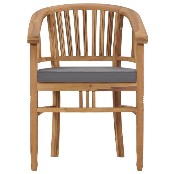ARDEBO.de - Gartenstühle mit Kissen 2 Stk. Teak Massivholz