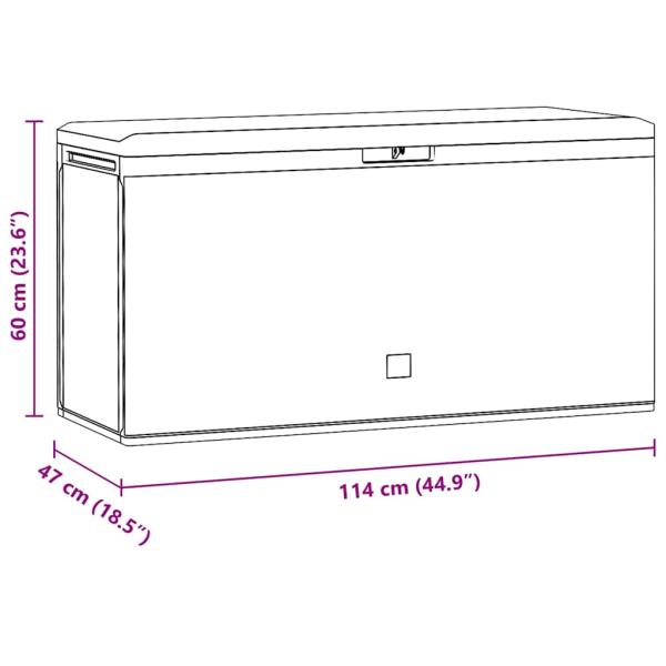 Gartenbox Braun 114x47x60 cm