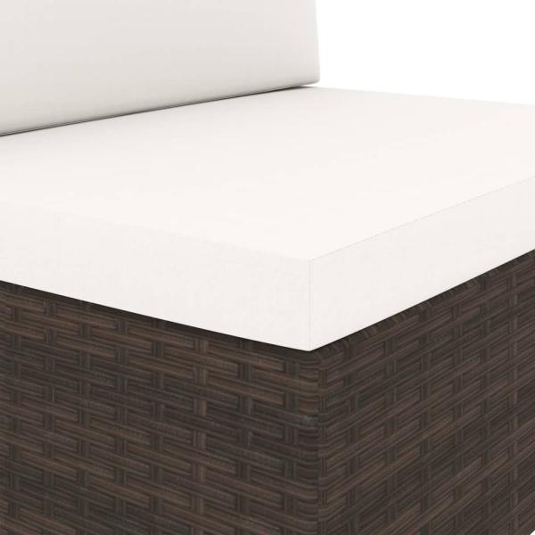 Modulares Sofa-Eckteil mit Armlehne (links) Poly Rattan Braun