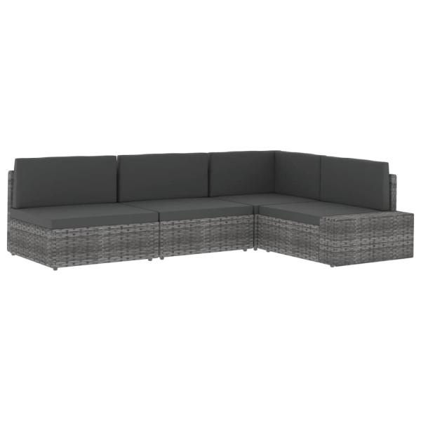 Modulares Sofa-Eckteil mit Armlehne (links) Poly Rattan Braun