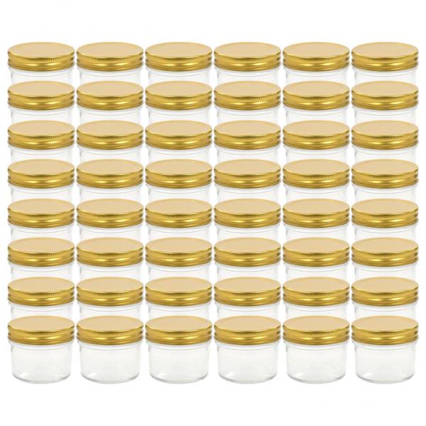 Marmeladengläser mit goldenem Deckel 48 Stk. 110 ml