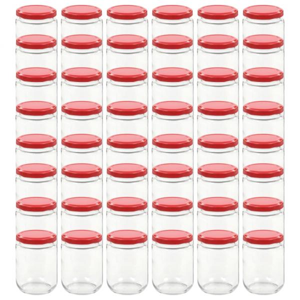 Marmeladengläser mit Rotem Deckel 48 Stk. 230 ml