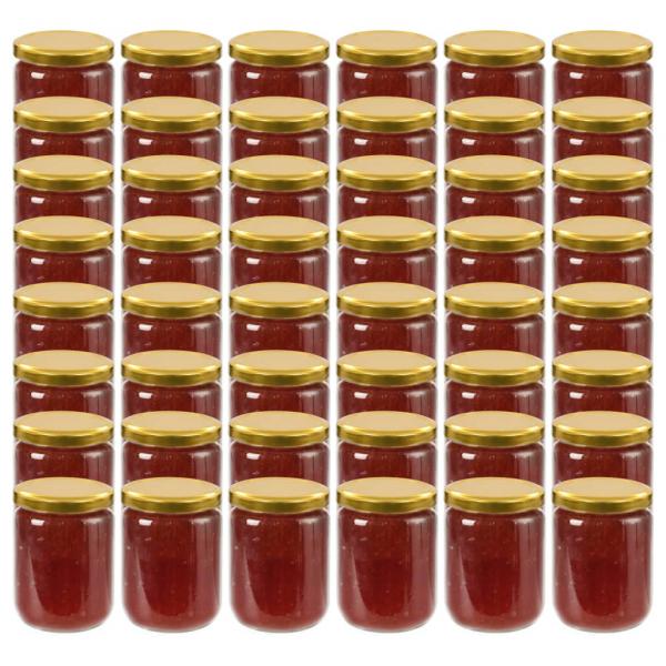 ARDEBO.de - Marmeladengläser mit Goldenem Deckel 48 Stk. 230 ml