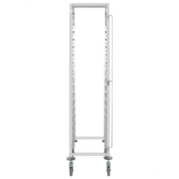 Tablettwagen für 16 Tabletts 38x55x163 cm Edelstahl