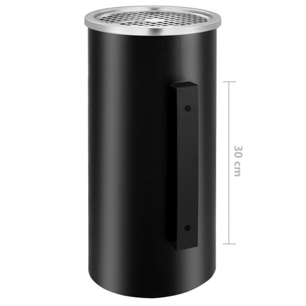 Wandaschenbecher Stahl 26 L Schwarz
