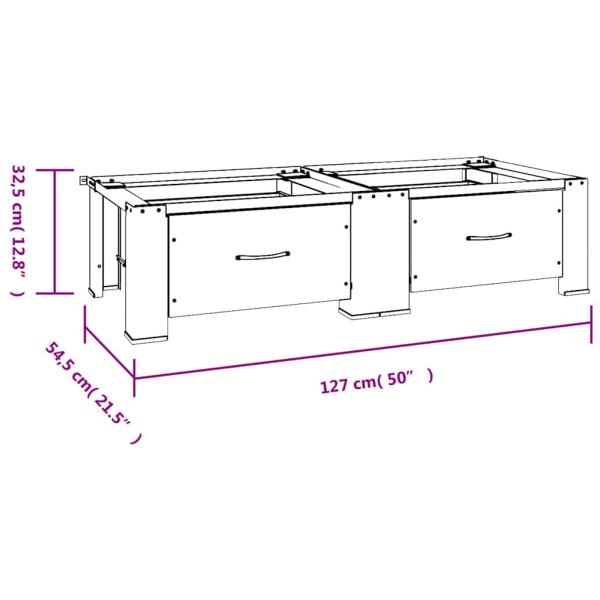 Doppel-Untergestell für Waschmaschine und Trockner Weiß