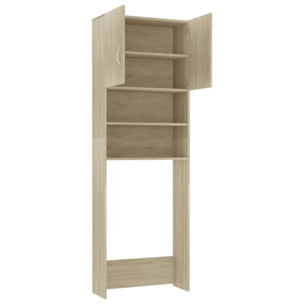 Waschmaschinenschrank Sonoma-Eiche 64x25,5x190 cm Holzwerkstoff