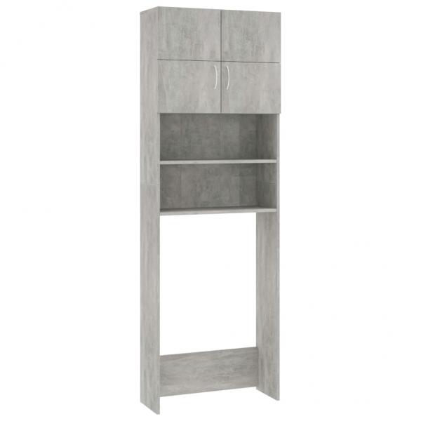 ARDEBO.de - Waschmaschinenschrank Betongrau 64x25,5x190 cm Holzwerkstoff