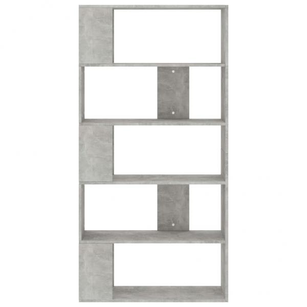 Bücherregal/Raumteiler Betongrau 80x24x159 cm Holzwerkstoff