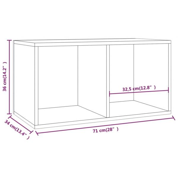 Schallplatten-Aufbewahrungsbox Sonoma Eiche 71x34x36 cm