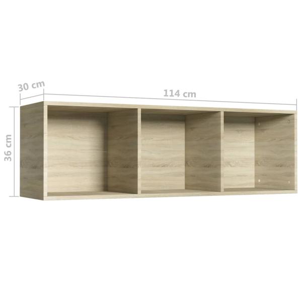 Bücherregal/TV-Schrank Sonoma Eiche 36x30x114 cm Holzwerkstoff
