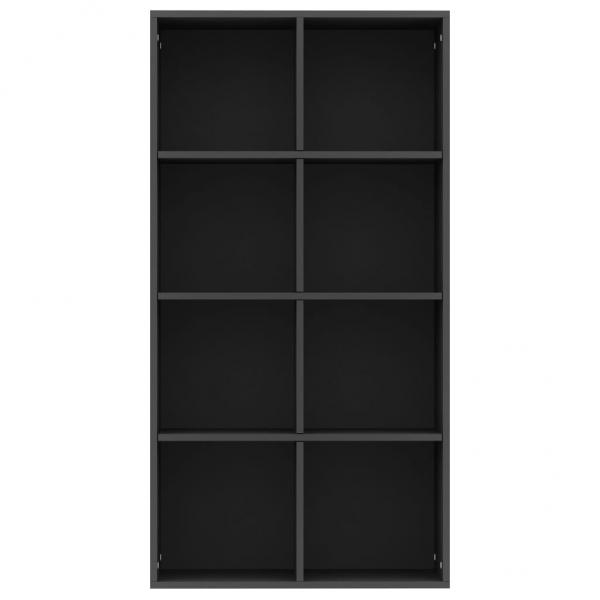 Bücherregal/Sideboard Schwarz 66×30×130 cm Holzwerkstoff